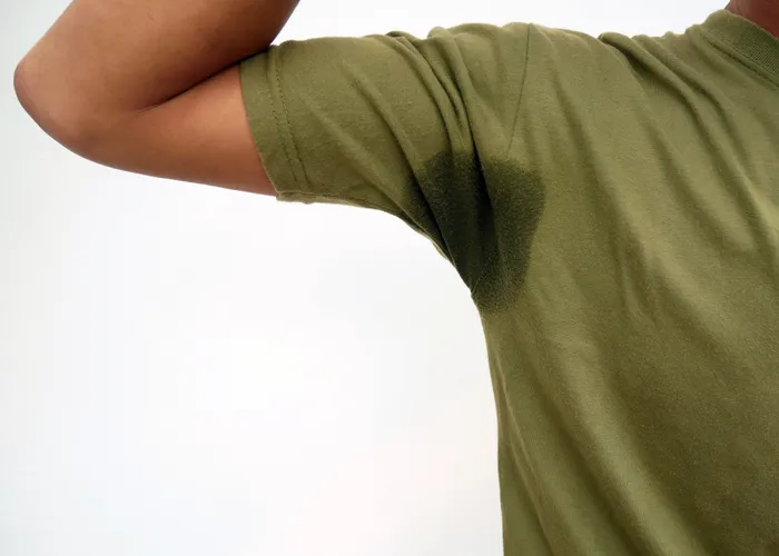 Photo of sweaty underarms