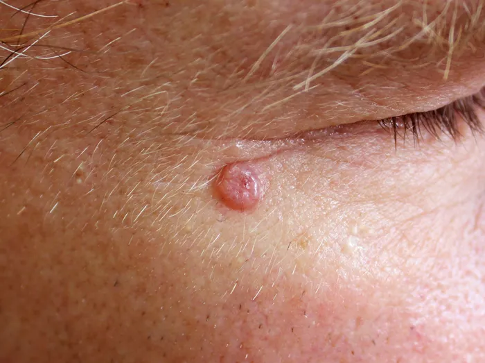 Image of non-melanoma skin cancer by the eye